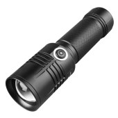 森林虎X37S LED手电筒伸缩变焦可充电式远射便携 黑色